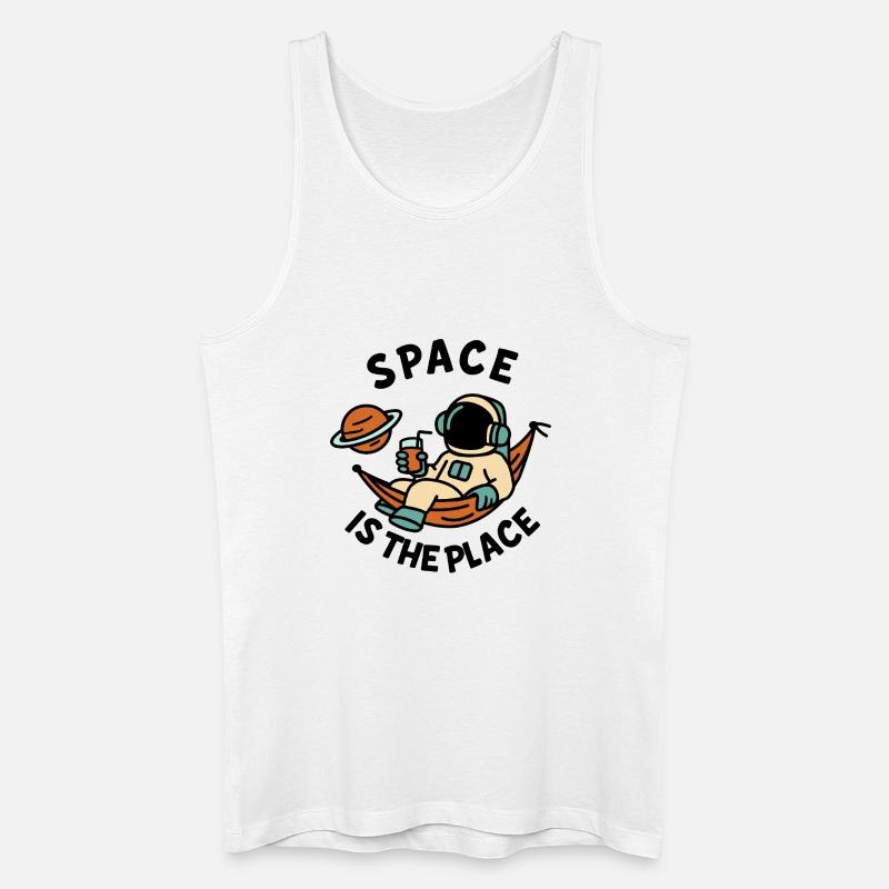 Space Explorer Astronaut Entspannendes Design - Männer Bio Tank Top - Weiß