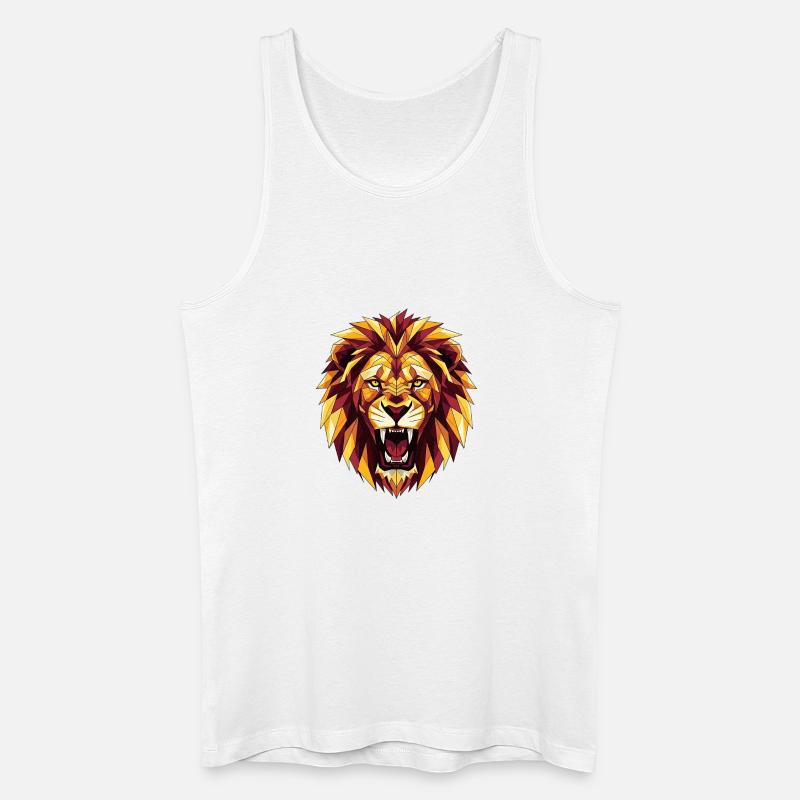 löwe - Männer Bio Tank Top - Weiß