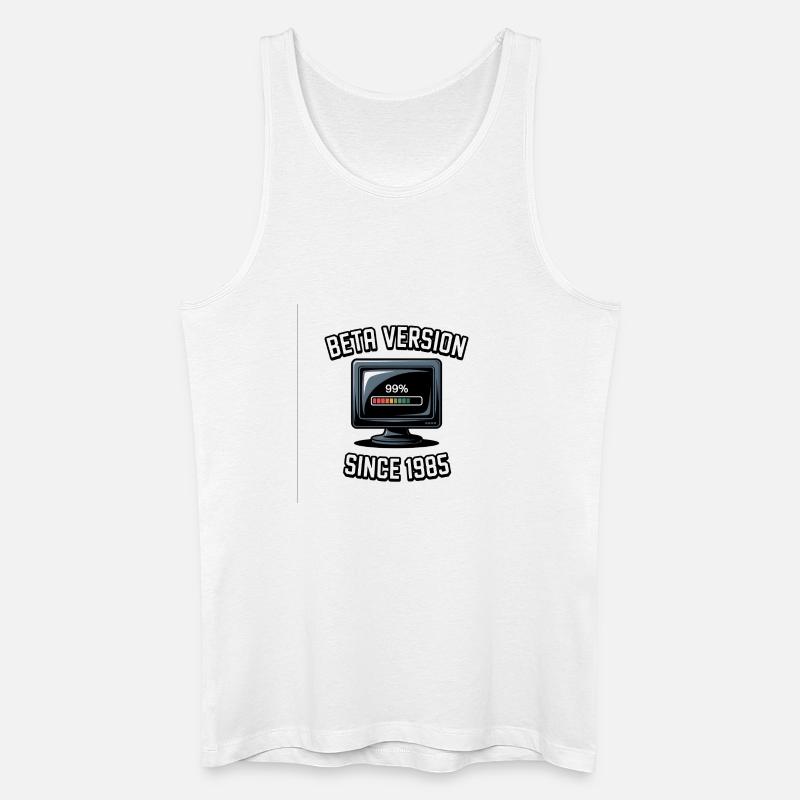 Retro Computer Fortschritt Design - Männer Bio Tank Top - Weiß