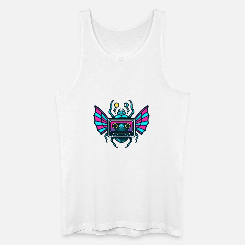 Neon Mixtape Skarabäus - Männer Bio Tank Top - Weiß