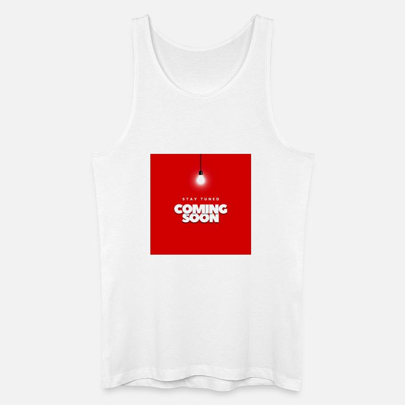 Fettes rotes Design mit Warteansage - Männer Bio Tank Top - Weiß