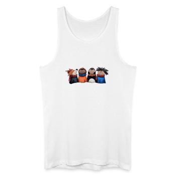 Night Watch Wooligans – Funny Woodland Animals - Men’s Organic Tank Top - white - Front