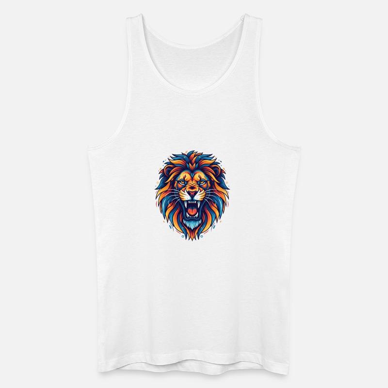 Löwe - Männer Bio Tank Top - Weiß