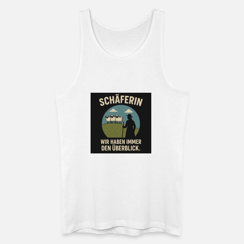 Schäferin Überblick - Männer Bio Tank Top - Weiß