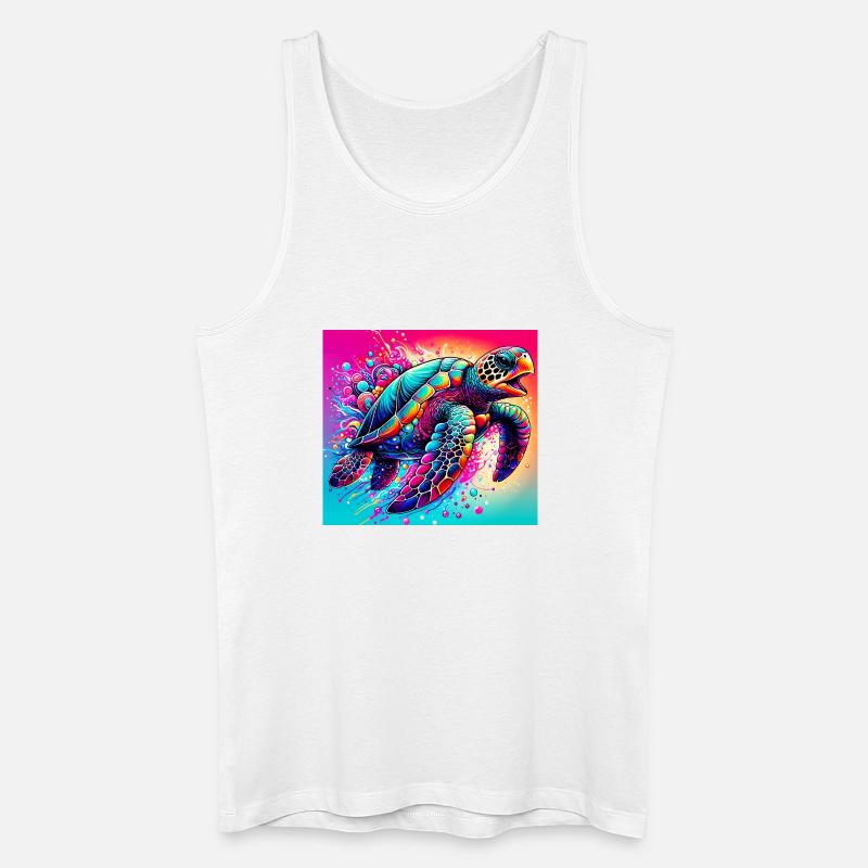 Schildkröte - Männer Bio Tank Top - Weiß