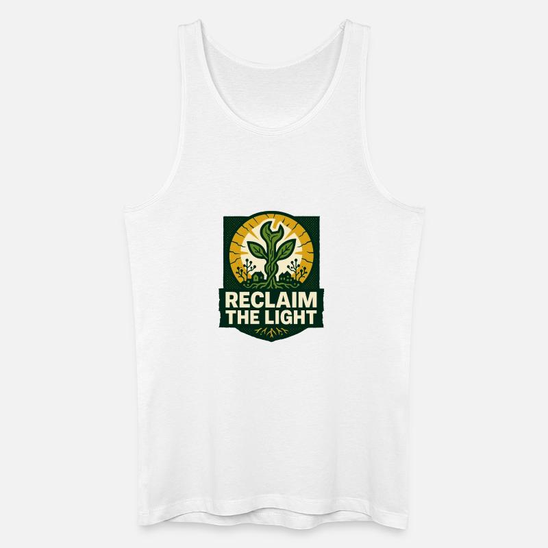 Reclaim the Light – Solarpunk - Männer Bio Tank Top - Weiß