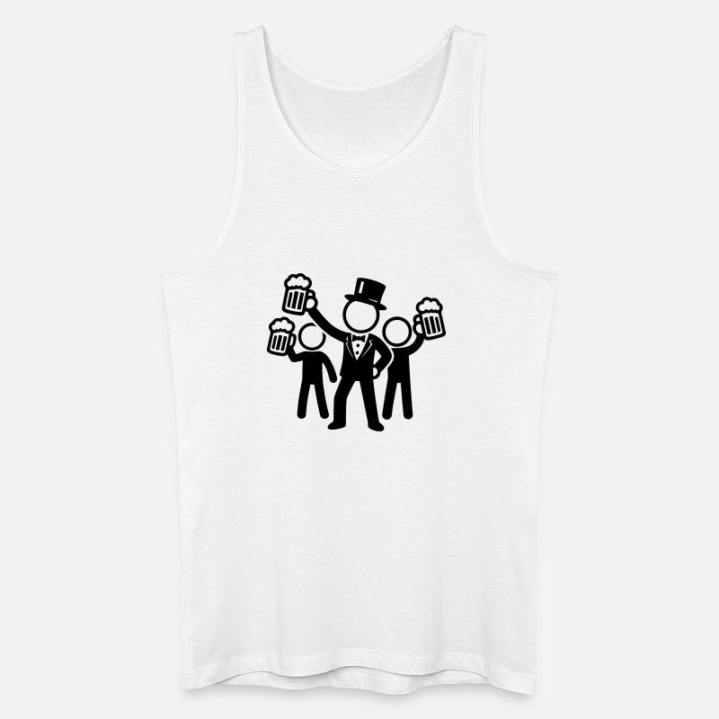 Bräutigam Junggesellen Abschied - Männer Bio Tank Top - Weiß