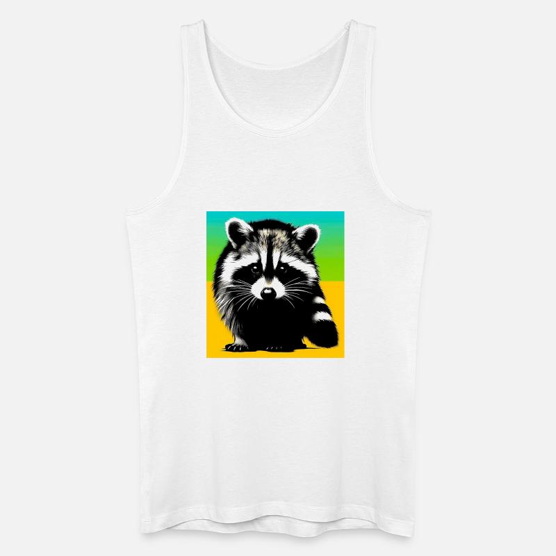 Waschbär - Männer Bio Tank Top - Weiß