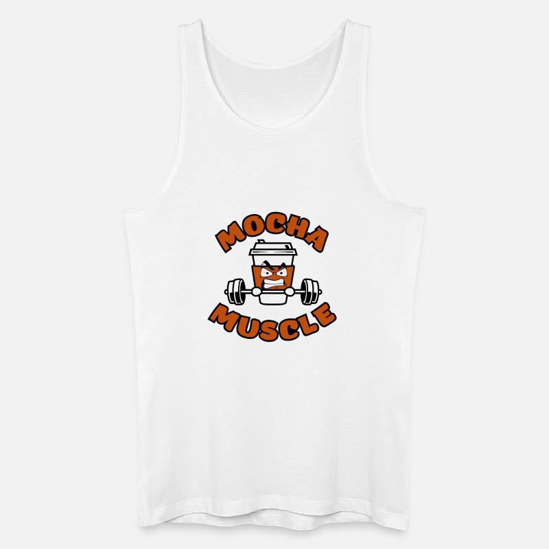 Koffein Training – Power Coffee - Männer Bio Tank Top - Weiß