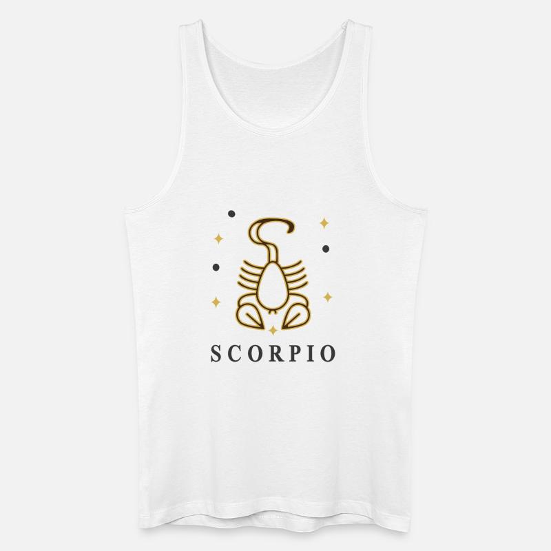 Sternzeichen Skorpion mit den Sternen - Männer Bio Tank Top - Weiß