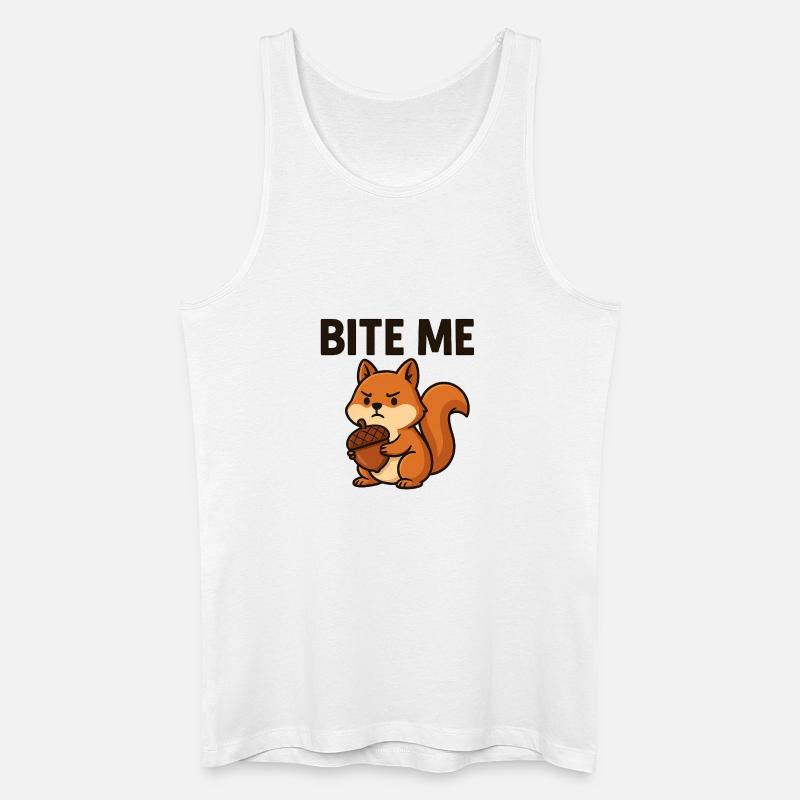 Artsy Squirrel with Bold Message - Männer Bio Tank Top - Weiß