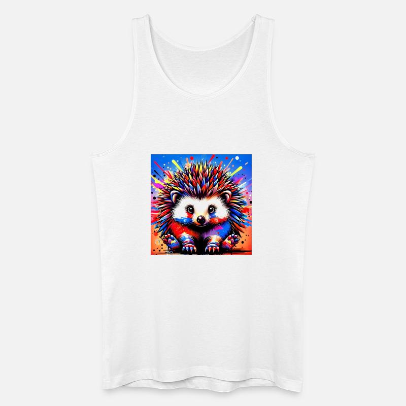 Igel - Männer Bio Tank Top - Weiß