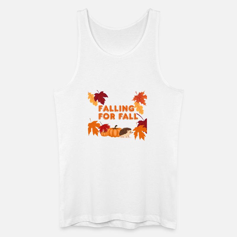 Falling Fall - Männer Bio Tank Top - Weiß