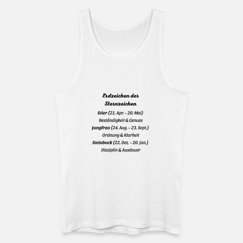 Erdzeichen_der_Sternzeichen - Männer Bio Tank Top - Weiß