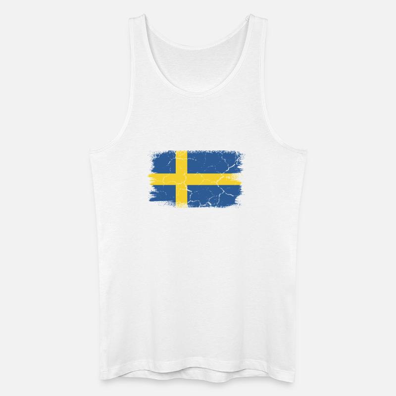 Uppsala - Männer Bio Tank Top - Weiß