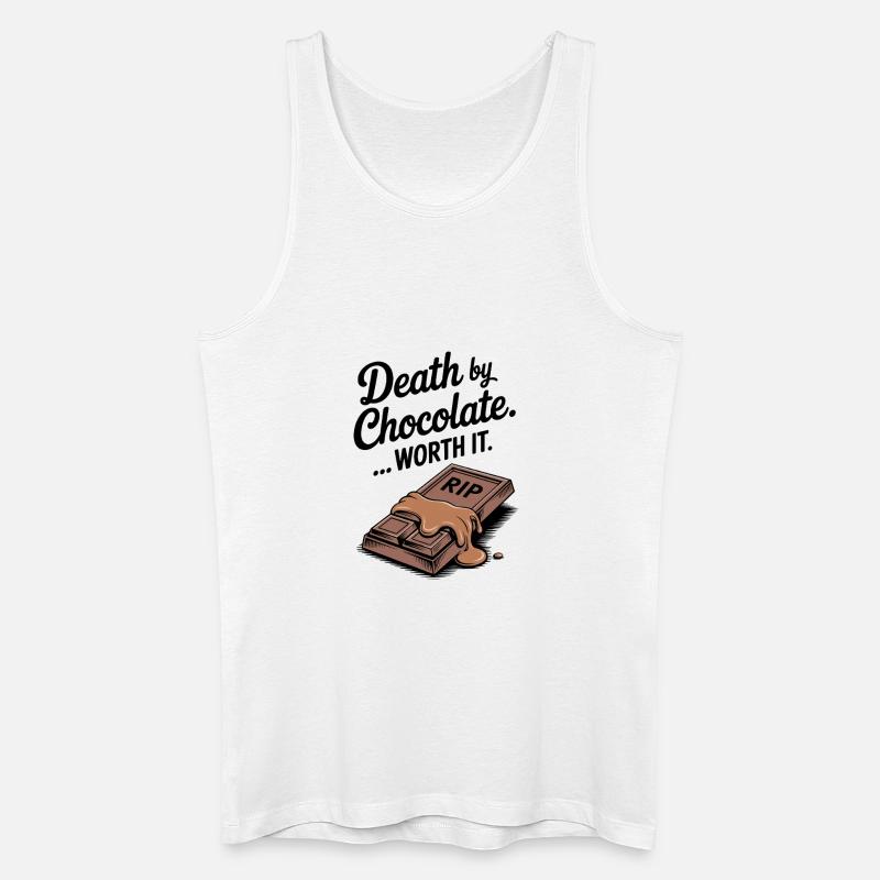 Tod durch Schokolade... Es lohnt sich - Männer Bio Tank Top - Weiß