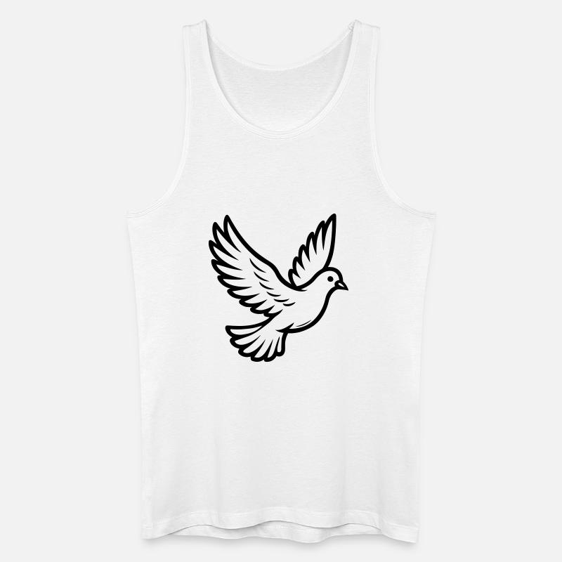 Taube Vogel - Männer Bio Tank Top - Weiß