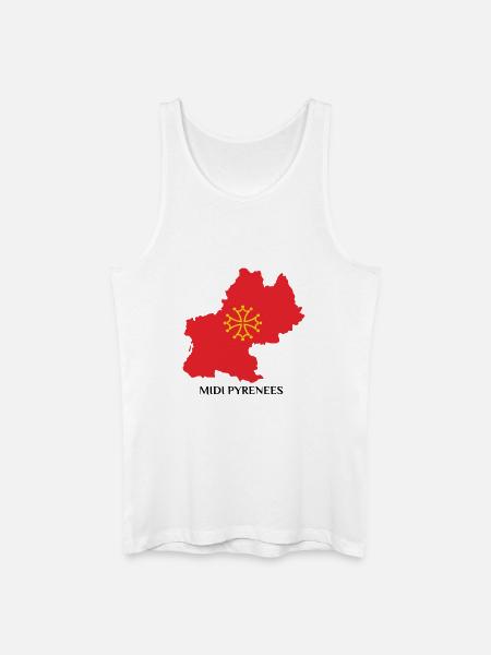 Map of the Midi-Pyrénées - Men’s Organic Tank Top - white