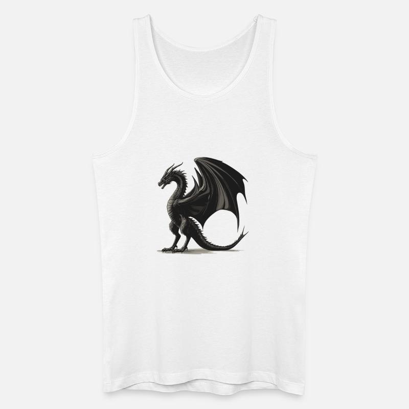 Drachen Drache - Männer Bio Tank Top - Weiß