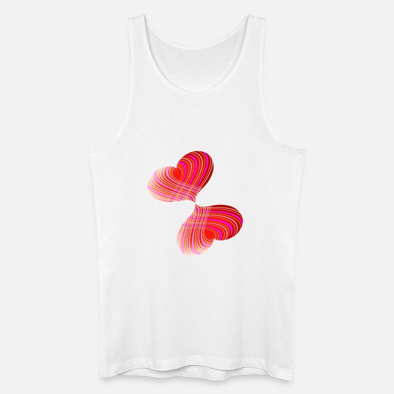 Verliebte Herzen | Pärchen | Liebe | Geschenkidee - Männer Bio Tank Top - Weiß