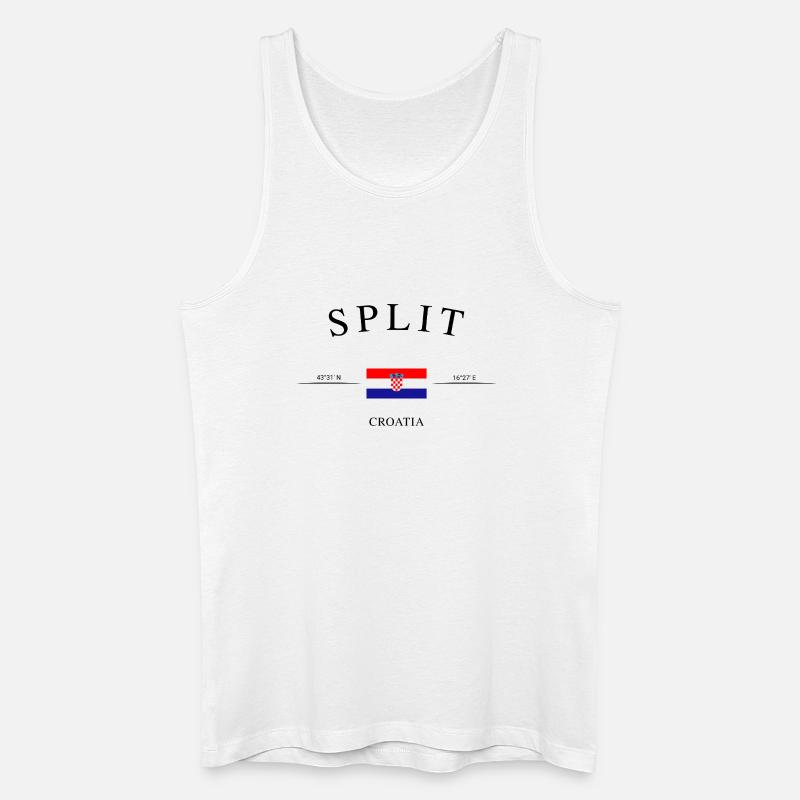 Split Kroatien – Urlaub Souvenir & Geschenk - Männer Bio Tank Top - Weiß