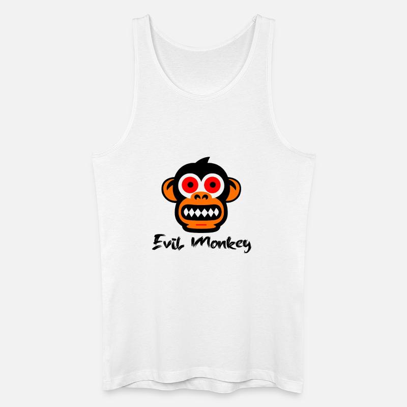 Evil monkey - Männer Bio Tank Top - Weiß