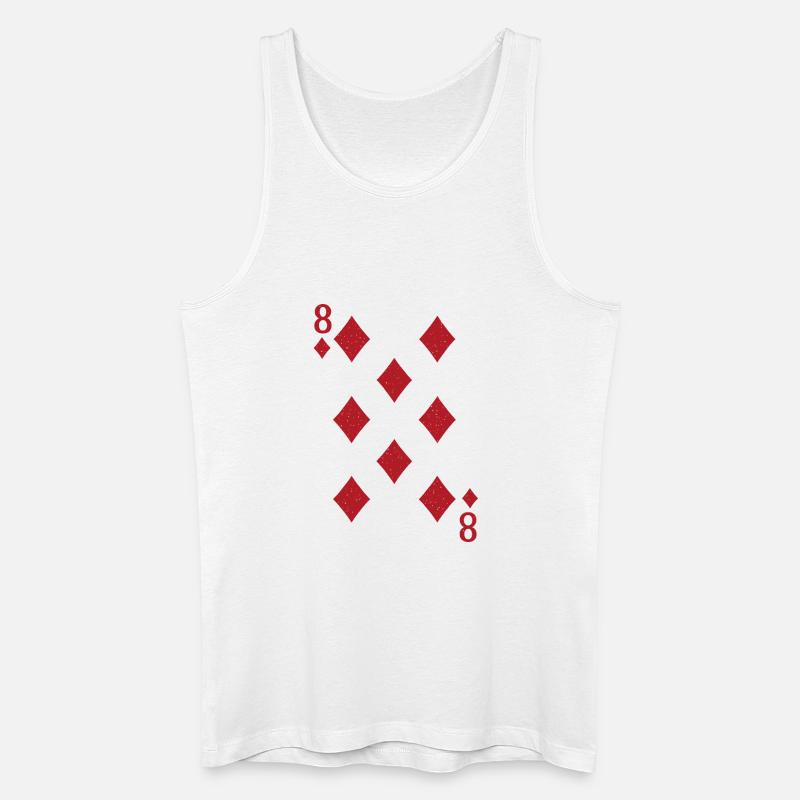 Kartenmuster 8 Karo design auf Kleidung - Männer Bio Tank Top - Weiß