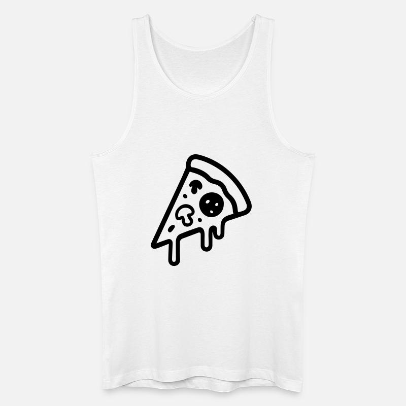 Pizza Stück Icon - Männer Bio Tank Top - Weiß