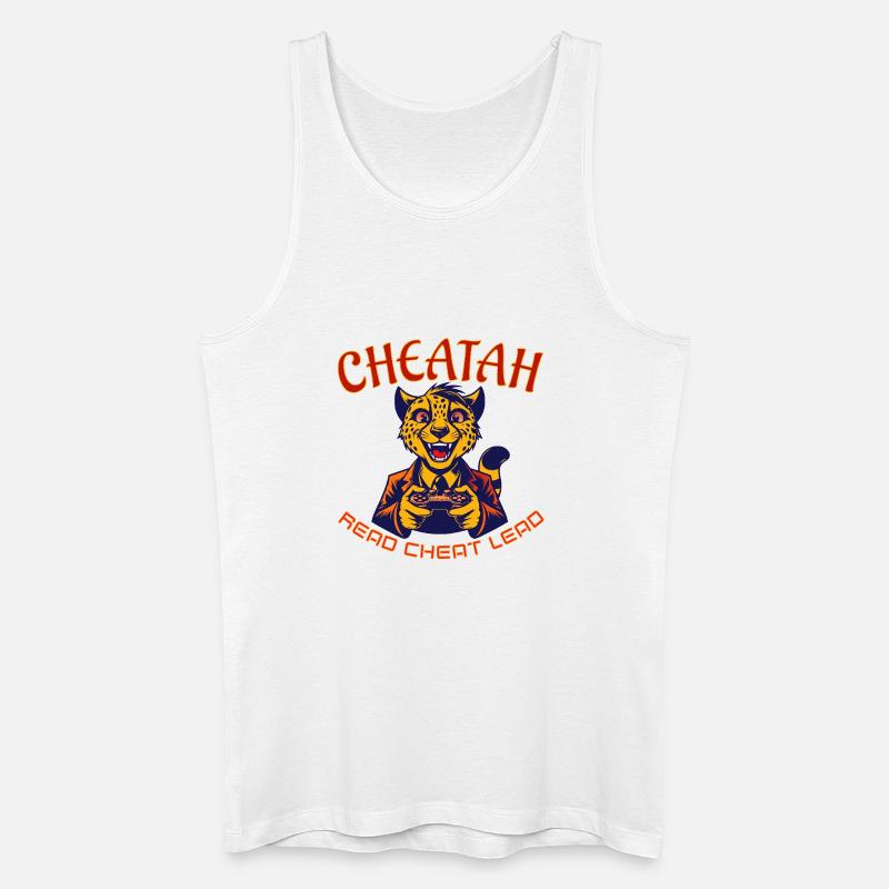 Cheatah Gaming Maskottchen Design - Männer Bio Tank Top - Weiß