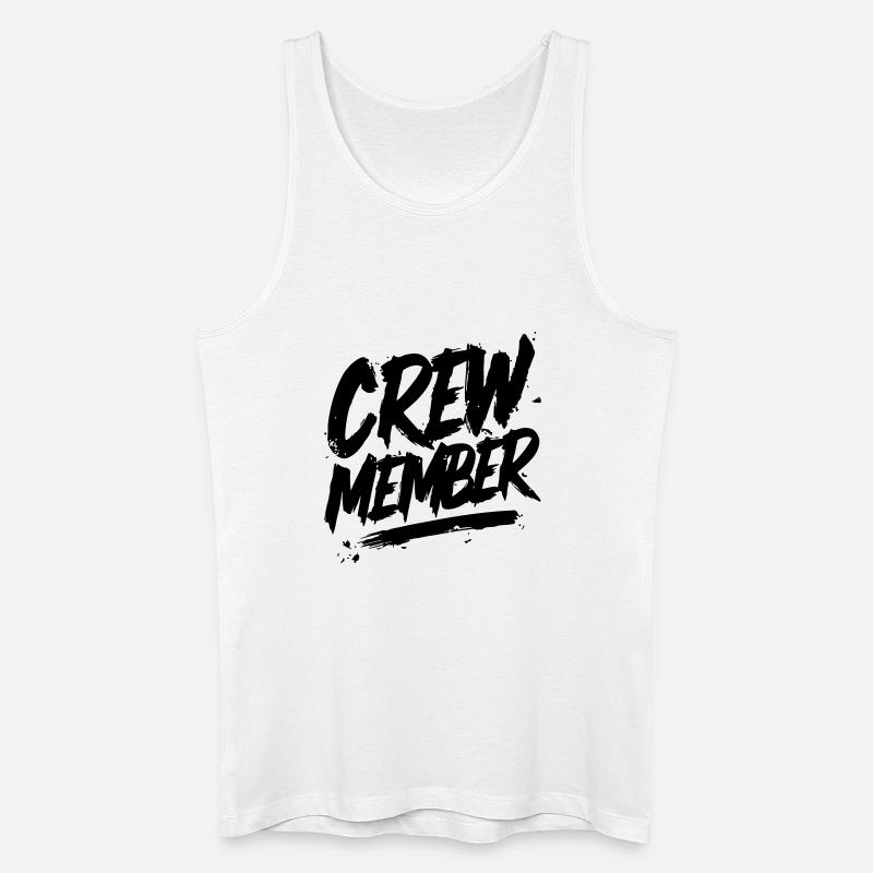 Crew Member - Männer Bio Tank Top - Weiß