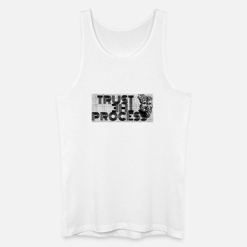 VERTRAUEN SIE DEM PROZESS - Männer Bio Tank Top - Weiß