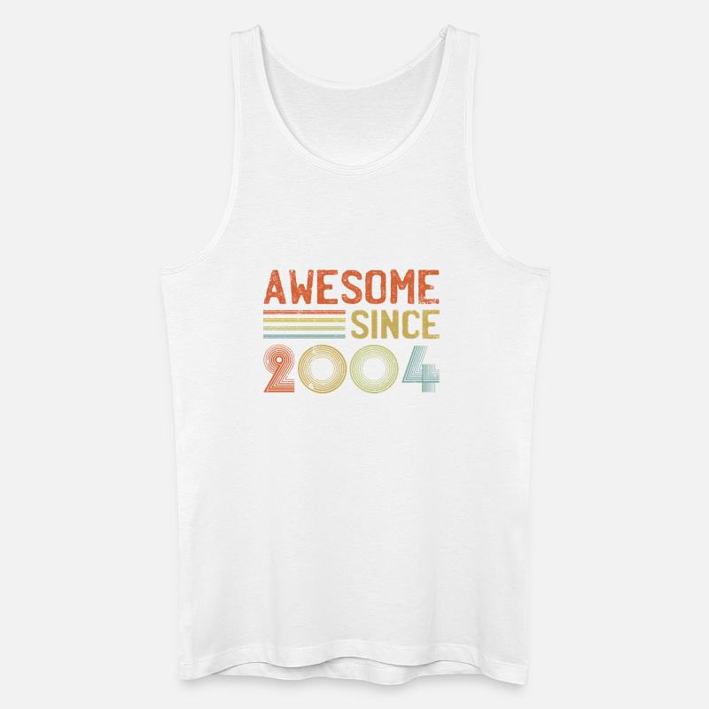 Retro-Design im Stil der 2000er - Männer Bio Tank Top - Weiß