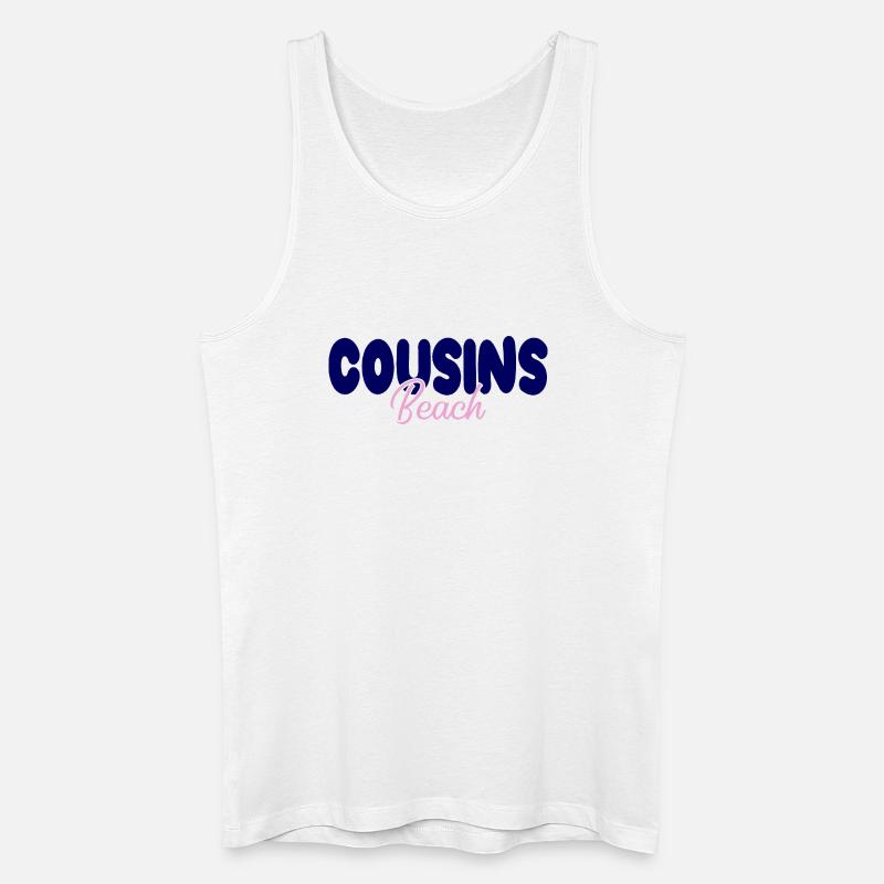 Cousins Beach – Bold & Soft - Männer Bio Tank Top - Weiß