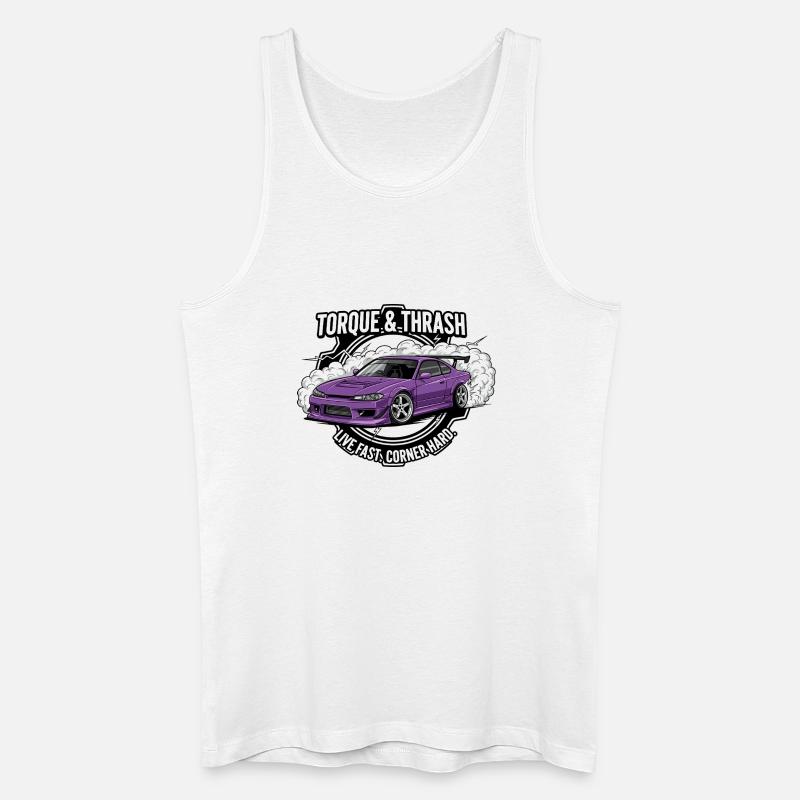 Torque & Thrash - Männer Bio Tank Top - Weiß