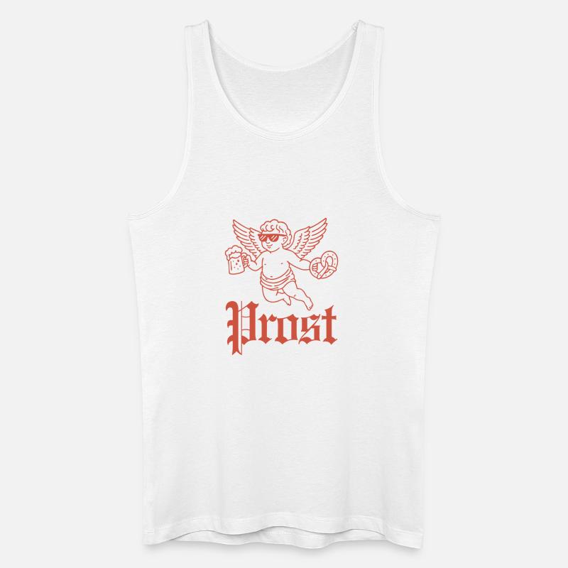 Prost – Bayerischer Engel - Männer Bio Tank Top - Weiß