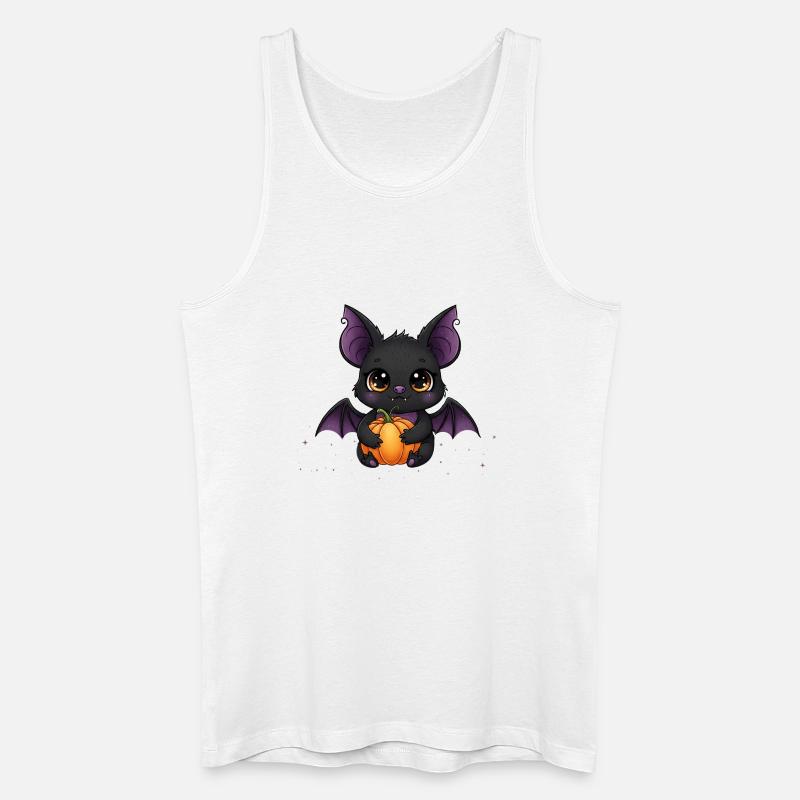 Süßer Vampir-Kürbis Drache - Männer Bio Tank Top - Weiß