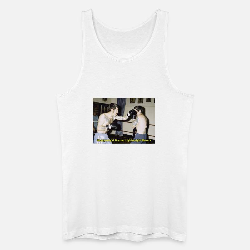Boxkampf mit moralischer Botschaft - Männer Bio Tank Top - Weiß