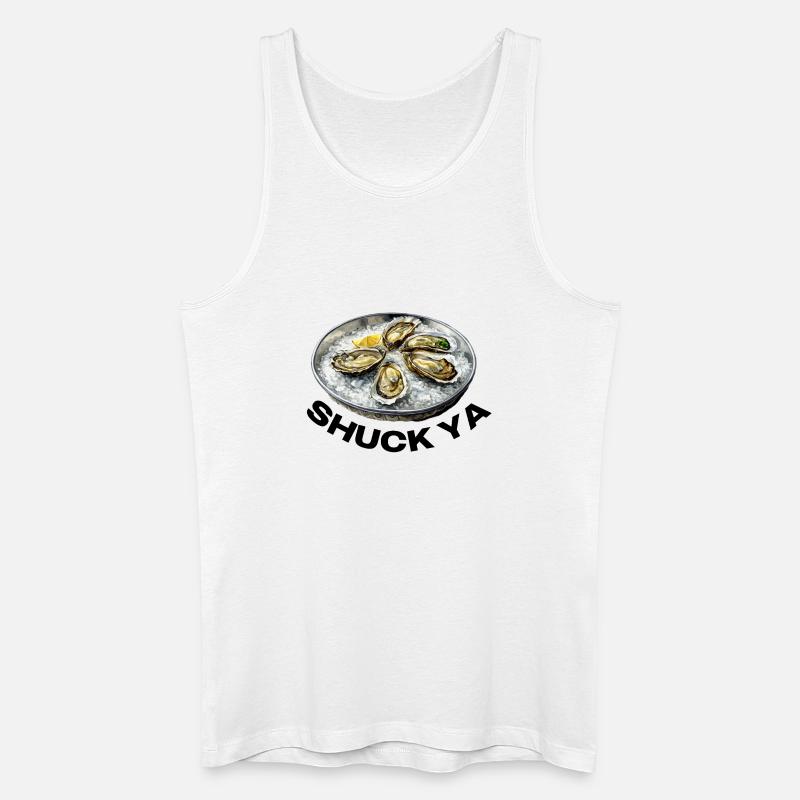 Frischer Austern-Genuss auf Eis - Männer Bio Tank Top - Weiß