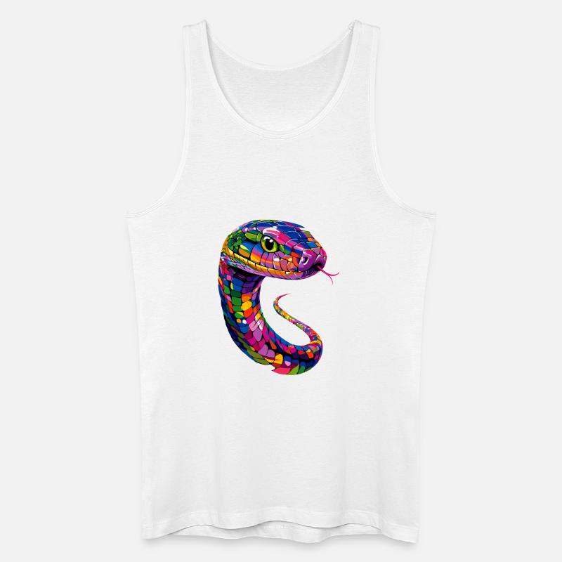 Schlange Python Kobra Klapperschlange Schlangen - Männer Bio Tank Top - Weiß