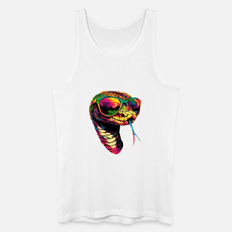 Schlange Python Kobra Klapperschlange Schlangen - Männer Bio Tank Top - Weiß