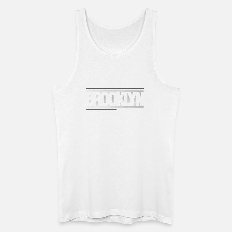 Winde der Skyline von Brooklyn Silhouette - Männer Bio Tank Top - Weiß