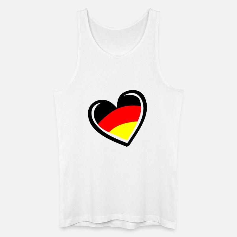 Herz Germany - Männer Bio Tank Top - Weiß