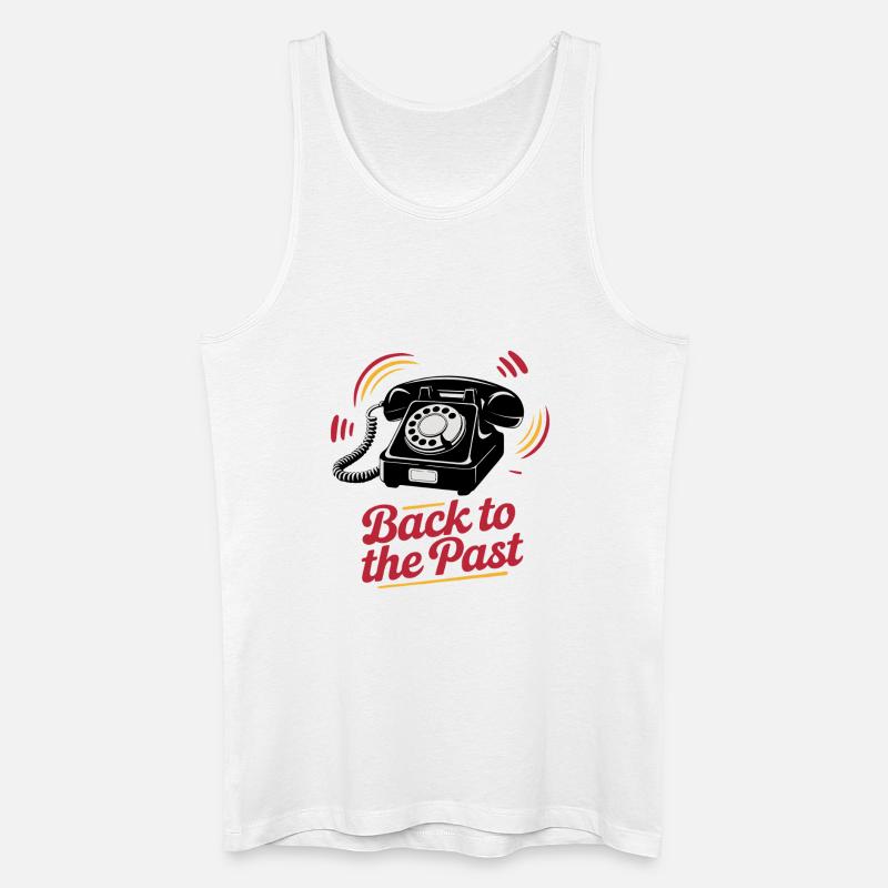 Retro Wählscheibentelefon Nostalgie Design - Männer Bio Tank Top - Weiß