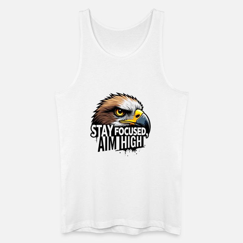 Eagle Focus Motivationsdesign - Männer Bio Tank Top - Weiß
