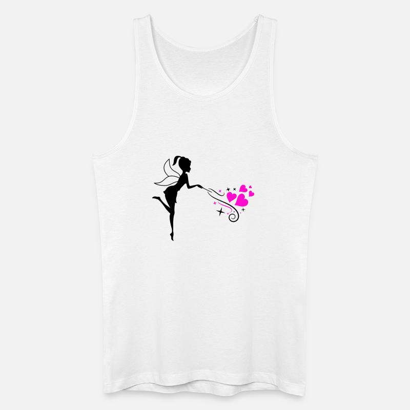 Fee Elfe Zauber - Männer Bio Tank Top - Weiß
