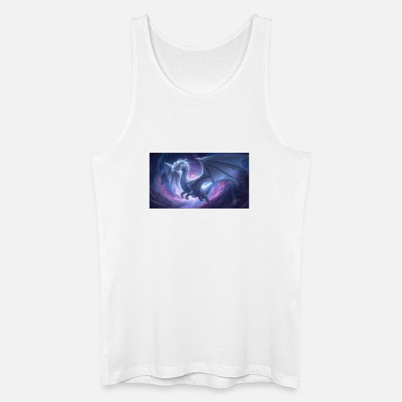 Blauäugiger weißer Drache - Männer Bio Tank Top - Weiß