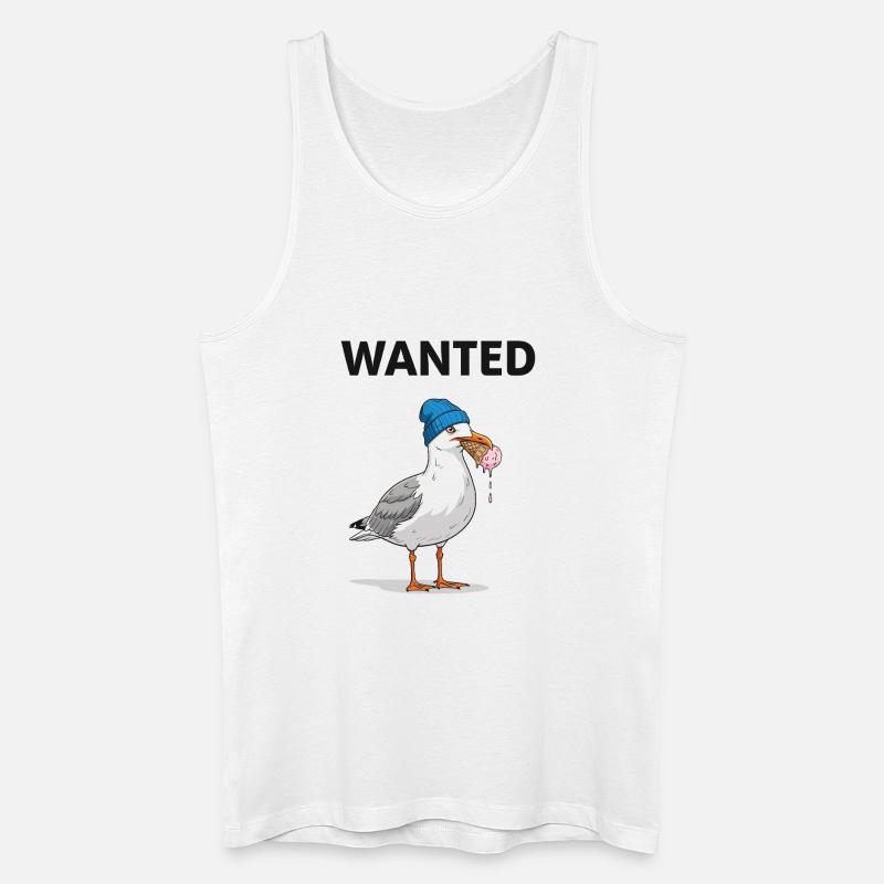 Gesucht Möwe Eiscreme Abenteuer - Männer Bio Tank Top - Weiß