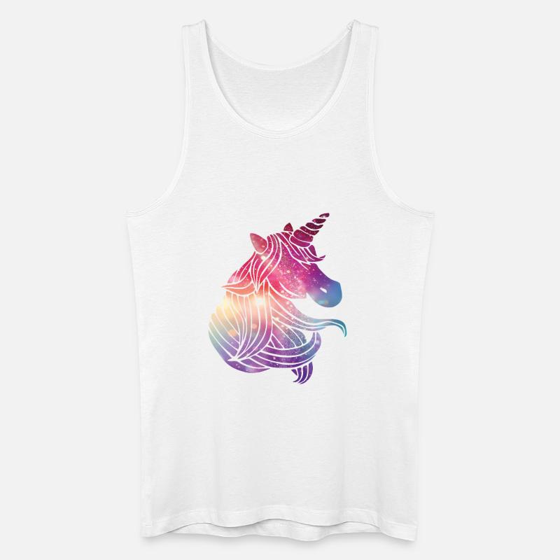 Einhorn Glitzer - Männer Bio Tank Top - Weiß