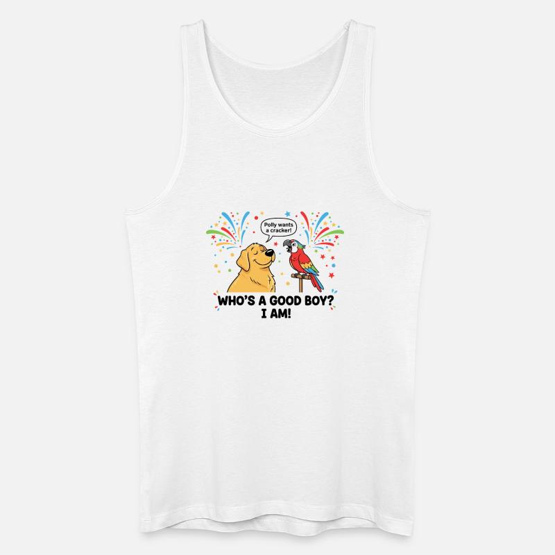 Wer ist ein braver Junge ? - Männer Bio Tank Top - Weiß