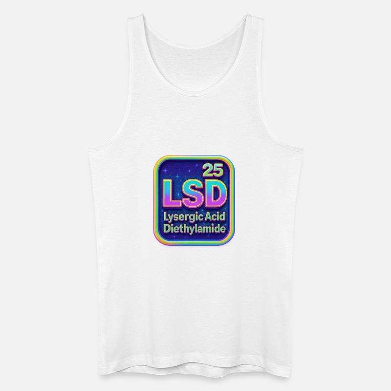Neon Psychedelisch Acid Retro - Männer Bio Tank Top - Weiß